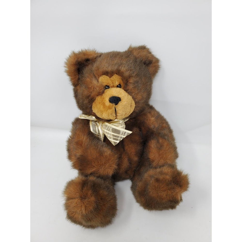 Vintage MTY International Brown Teddy Bear Plush Stuffed Animal Toy